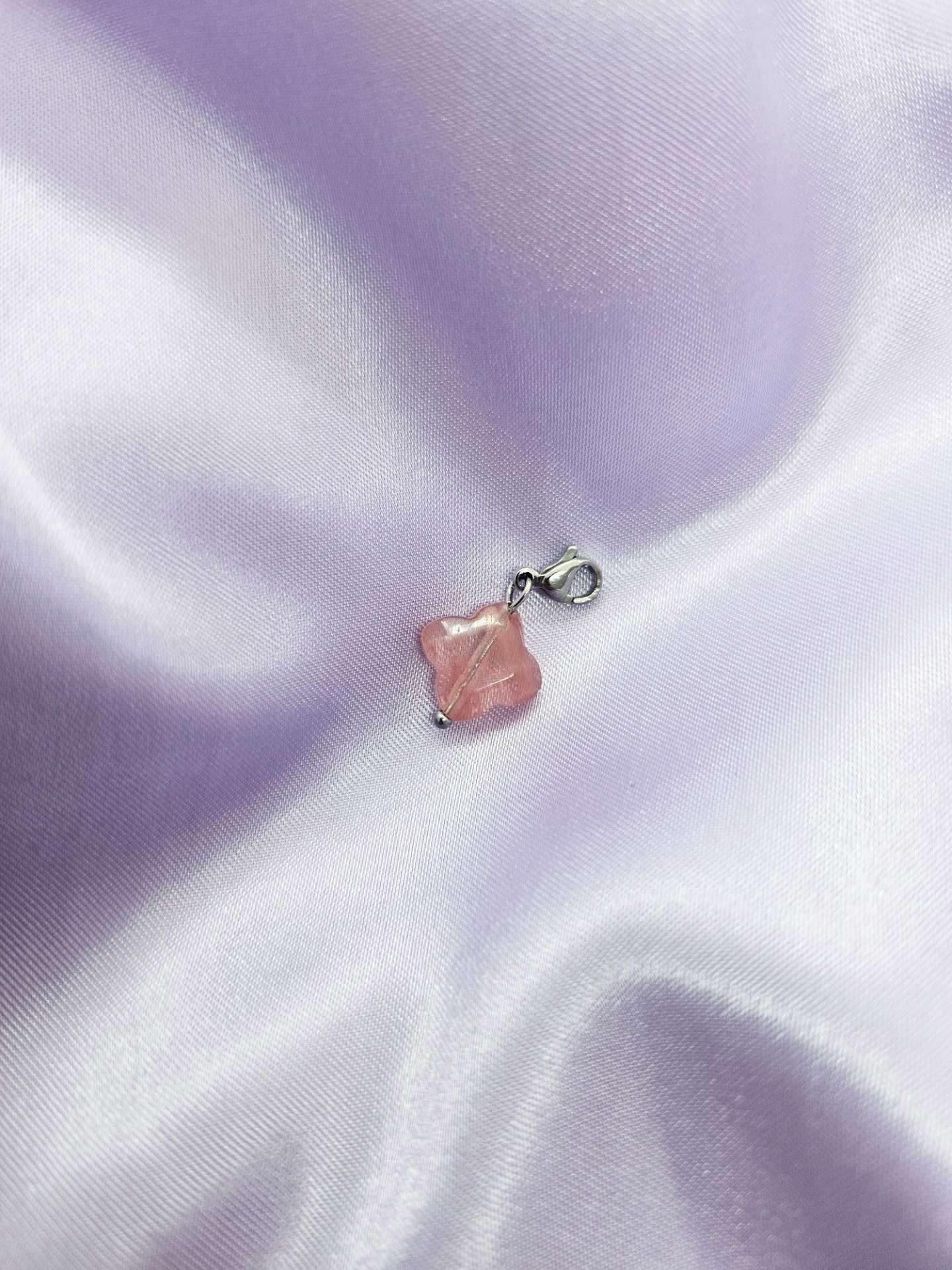 Charm Trèfle Quartz Pastèque